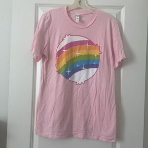 Pink Rainbow tee size M EUC
